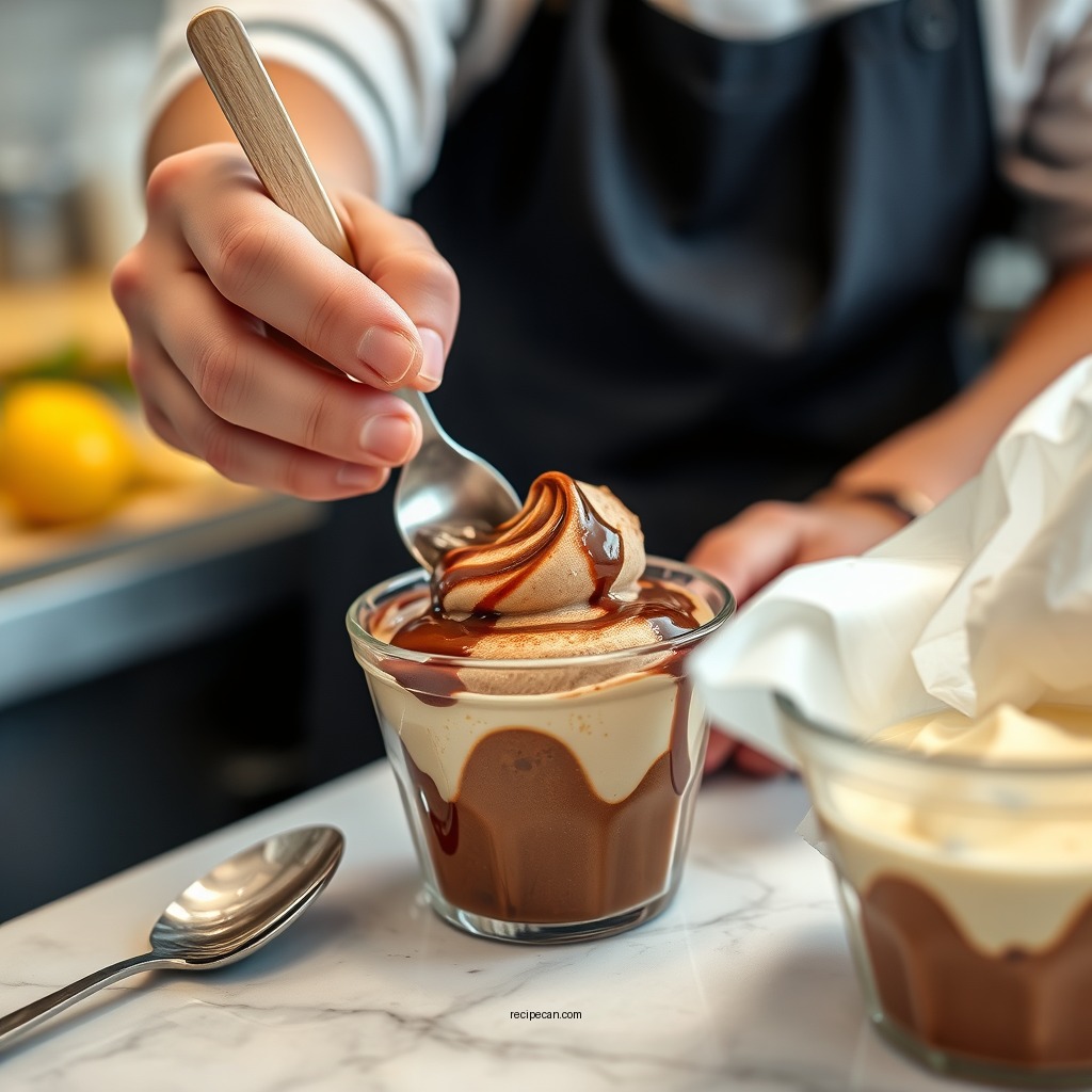 Preparing the Custard Base - chocolate frozen custard recipe