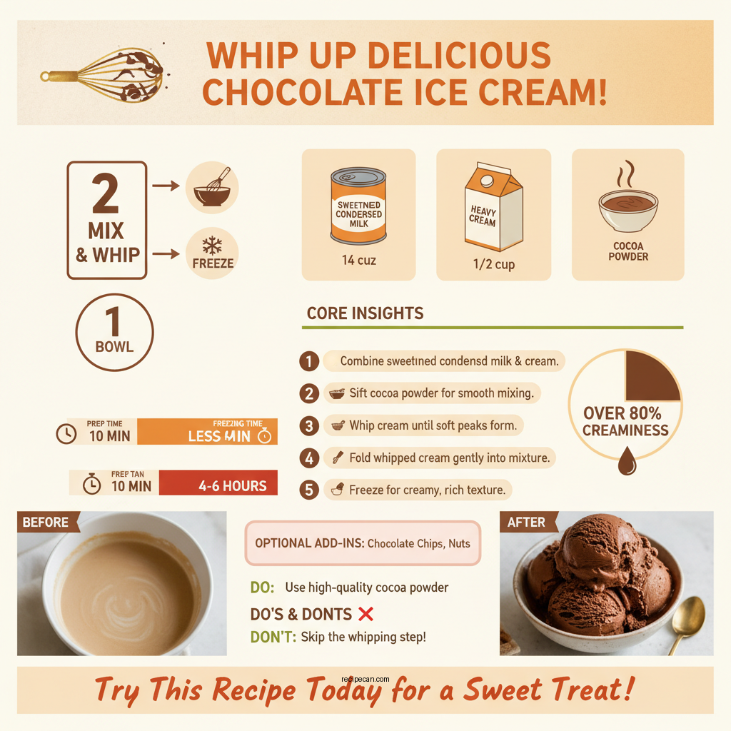 chocolate ice cream recipe sweetened condensed milk - Data Infographic and Statistics