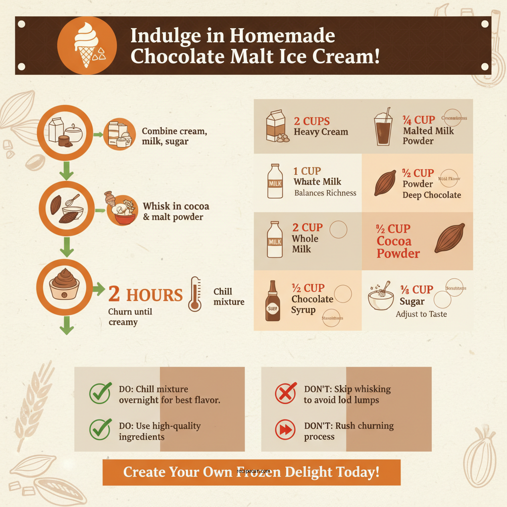 chocolate malt ice cream recipe - Data Infographic and Statistics