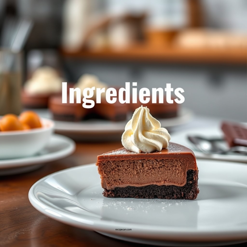 Ingredients You'll Need - chocolate mousse cheesecake recipe