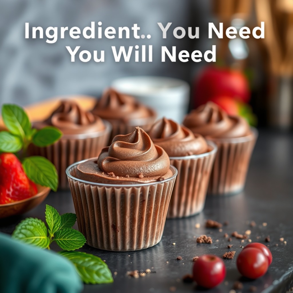 Ingredients You Will Need - chocolate mousse cups recipe