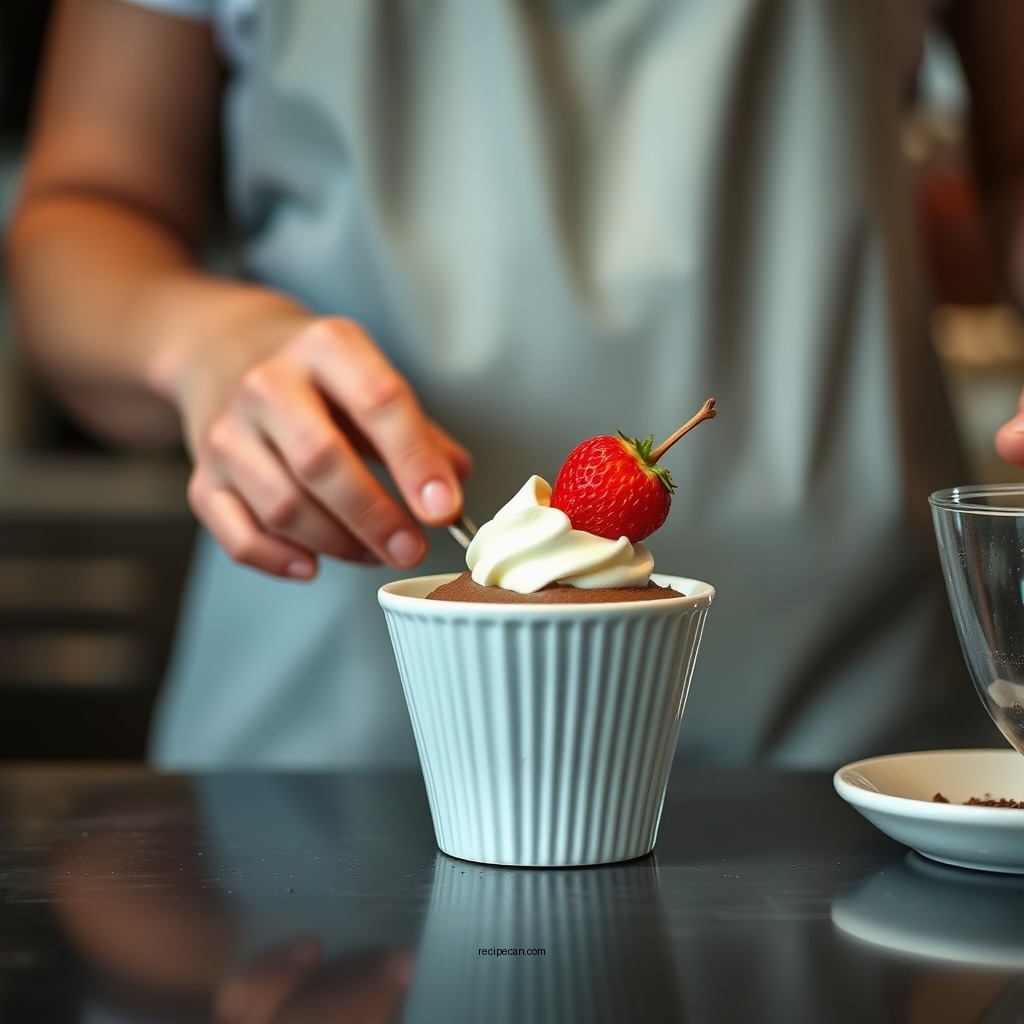 Step-by-Step Preparation - chocolate mousse cups recipe