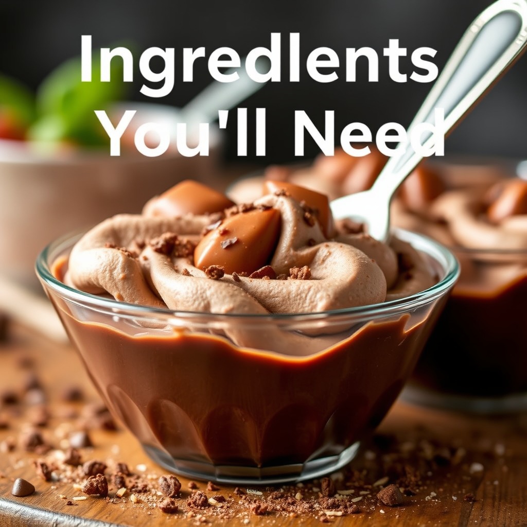 Ingredients You'll Need - chocolate mousse pudding recipe