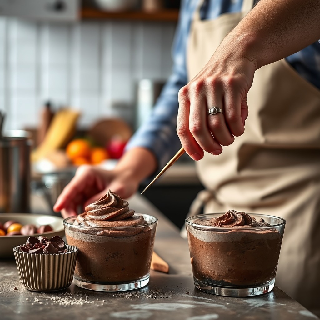 Step-by-Step Preparation - chocolate mousse recipe no eggs