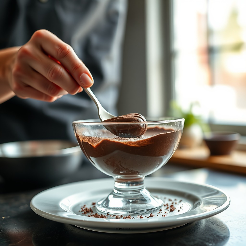 Preparing the Chocolate Base - chocolate mousse recipe