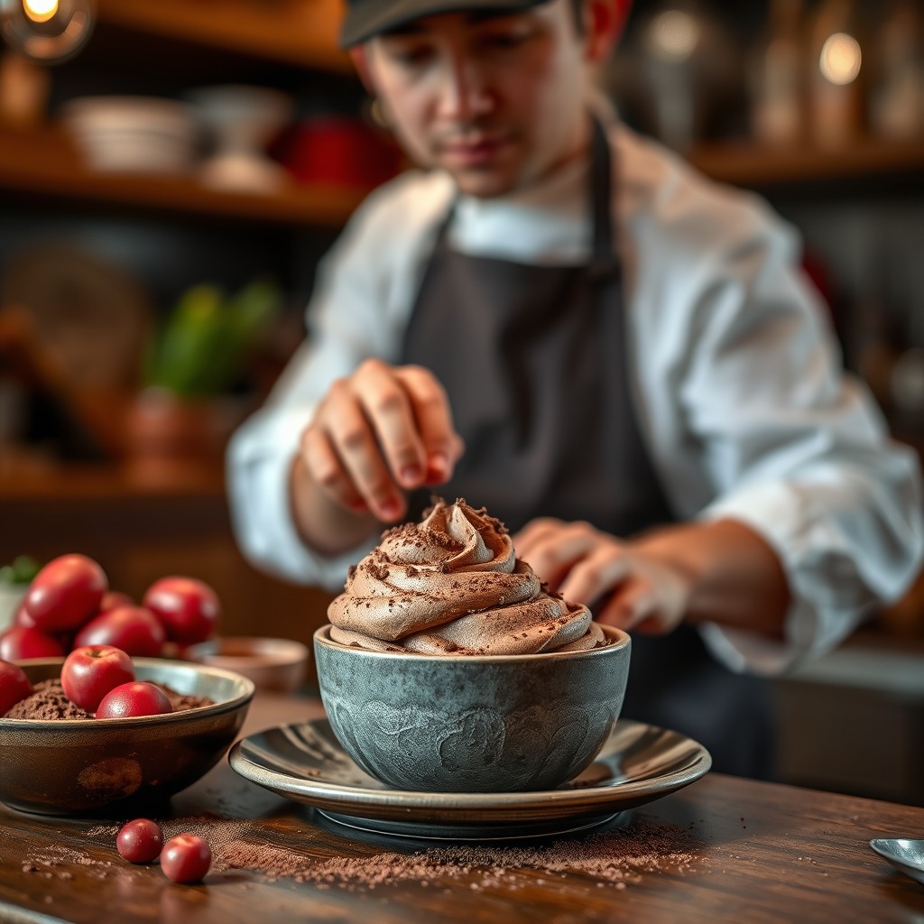 Preparation Steps - chocolate mousse recipe with cocoa powder