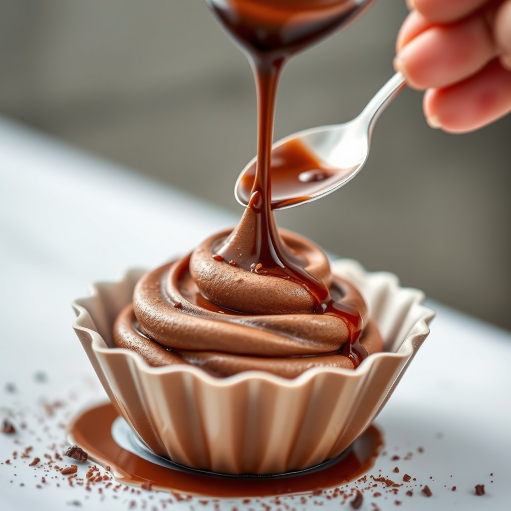 Melting the Chocolate - chocolate mousse recipe with gelatin