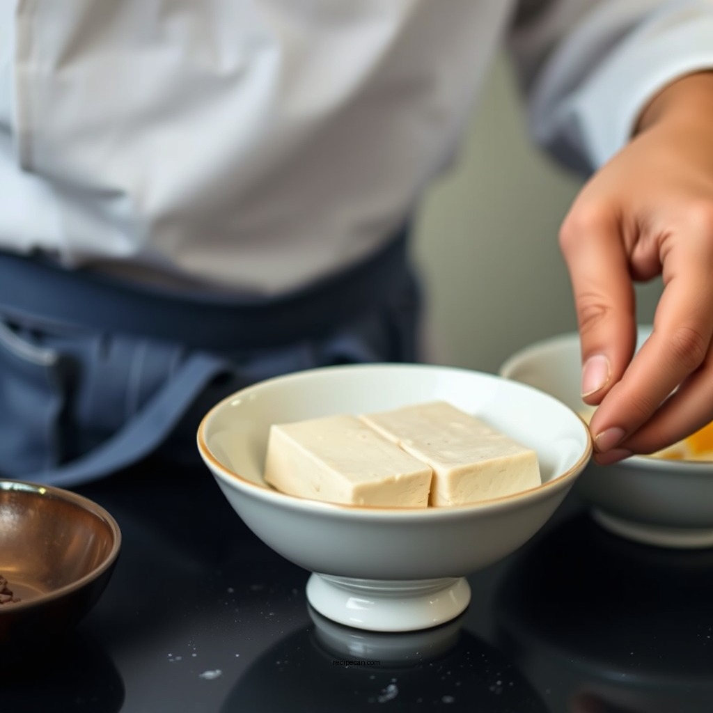 Preparing the Silken Tofu - chocolate mousse silken tofu recipe