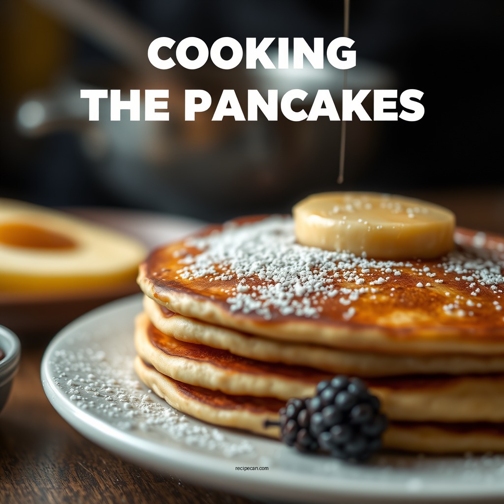 Cooking the Pancakes - chocolate pancake recipe