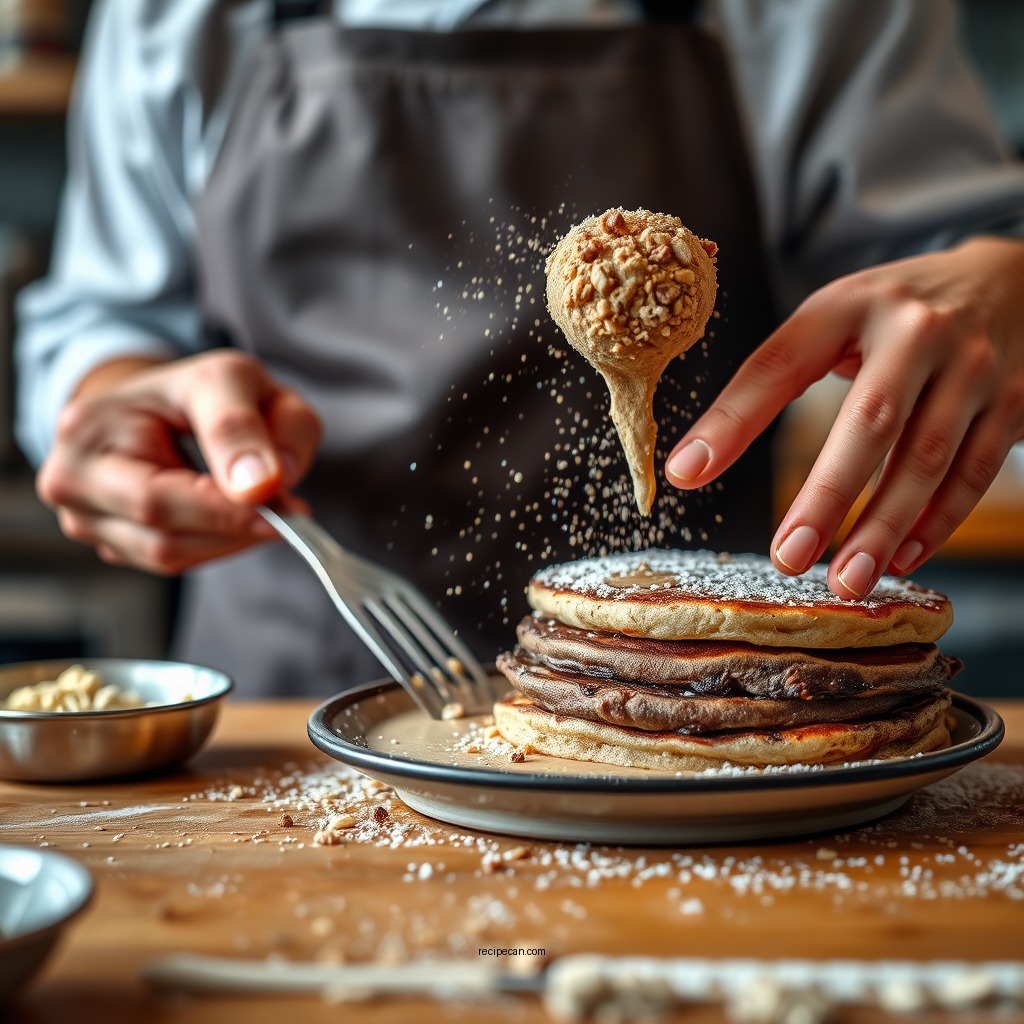 Preparing the Batter - chocolate pancake recipe