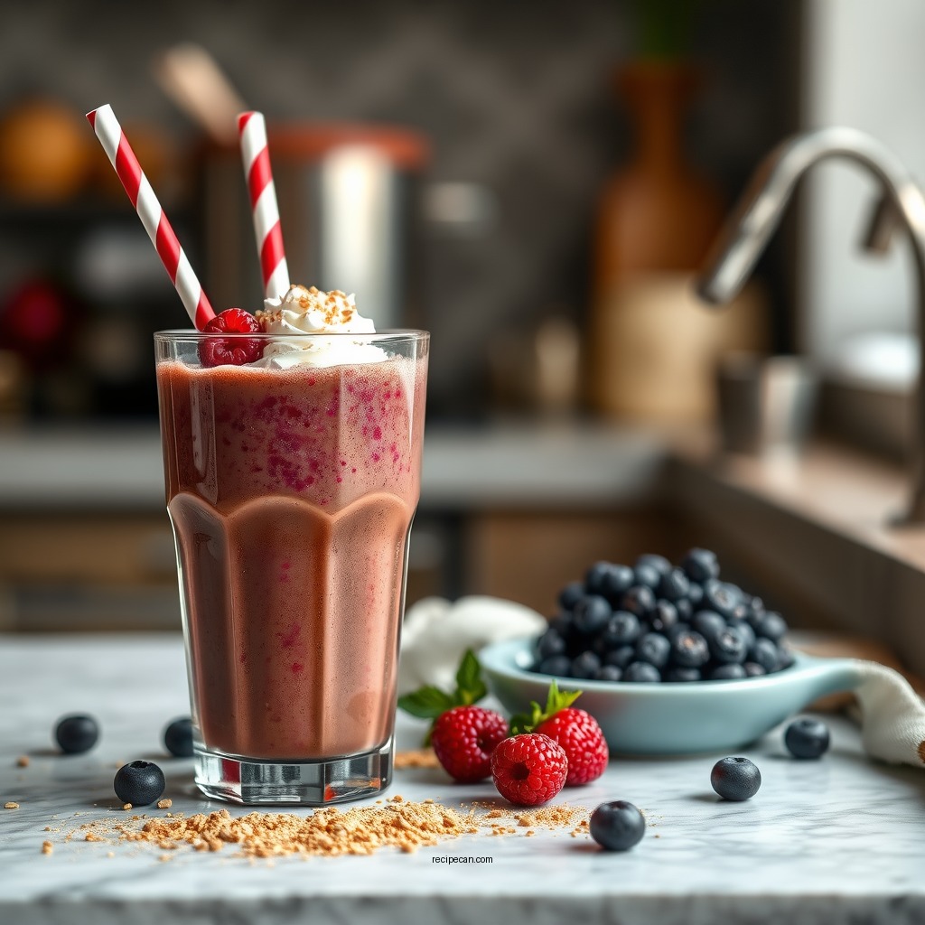 Chocolate Berry Blast Smoothie - chocolate protein powder smoothie recipes