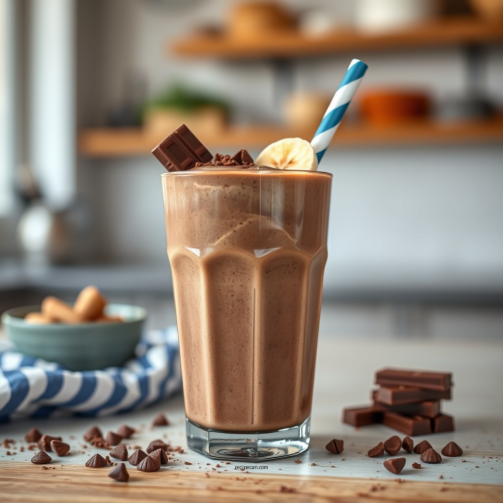 Creamy Chocolate Banana Protein Smoothie - chocolate protein powder smoothie recipes
