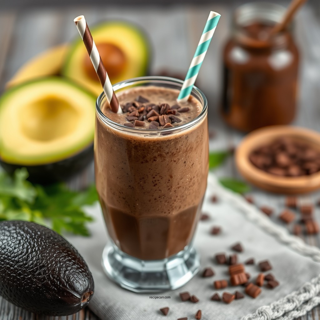 Nutty Chocolate Avocado Smoothie - chocolate protein powder smoothie recipes