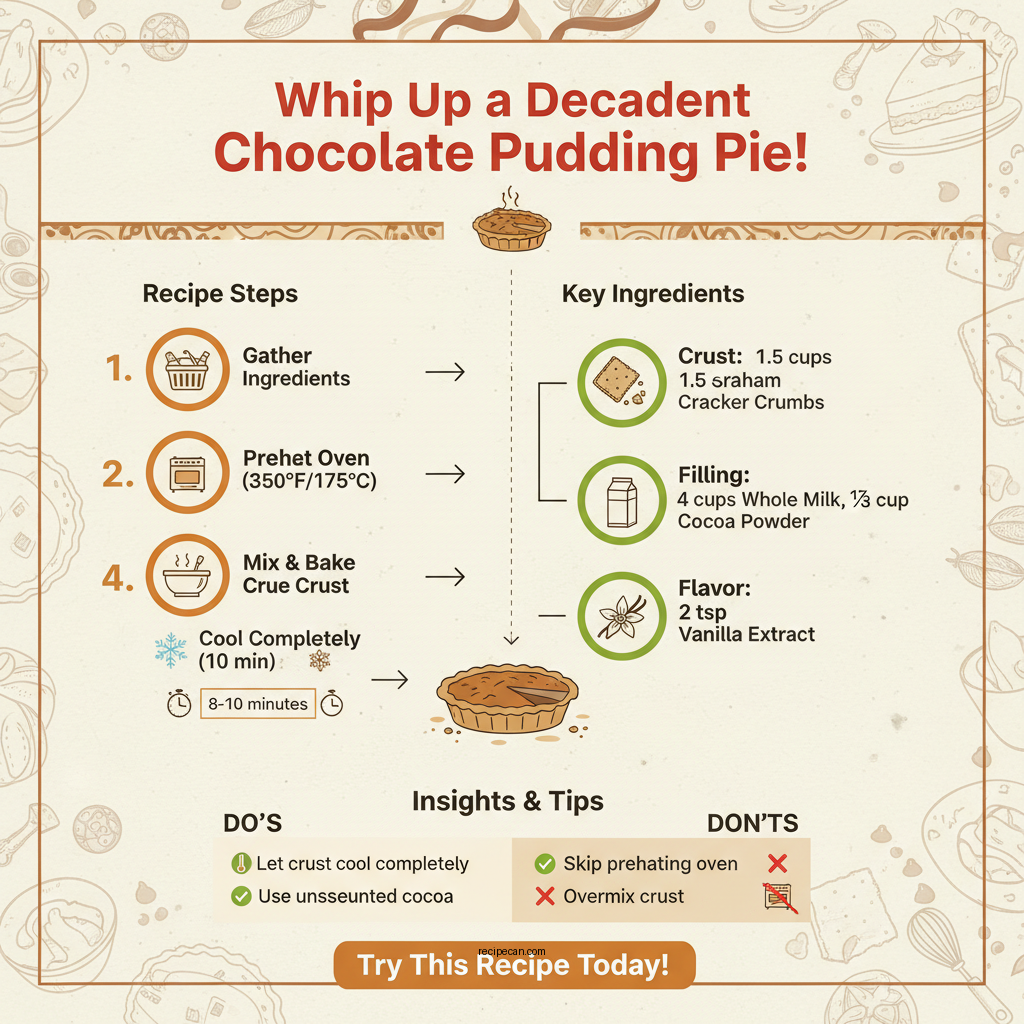 chocolate pudding pie recipe - Data Infographic and Statistics