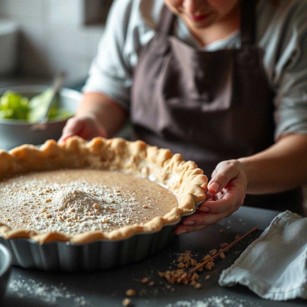 Making the Pie Crust - chocolate pudding pie recipe