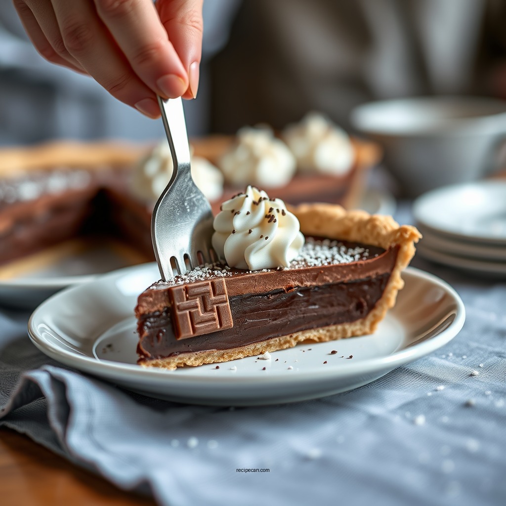 Making the Chocolate Filling - chocolate silk pie recipe