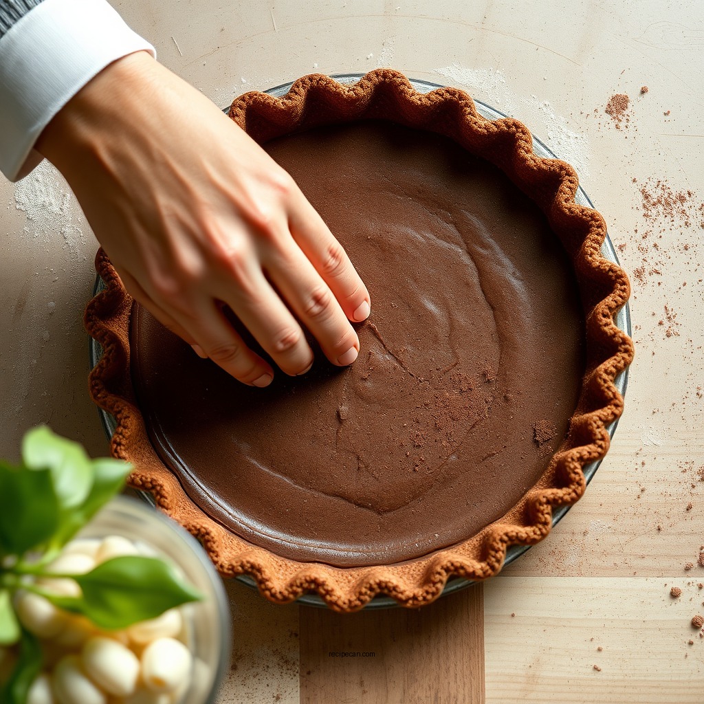 Preparing the Pie Crust - chocolate silk pie recipe