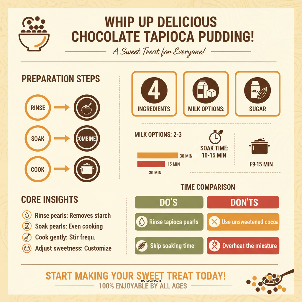 chocolate tapioca pudding recipe - Data Infographic and Statistics