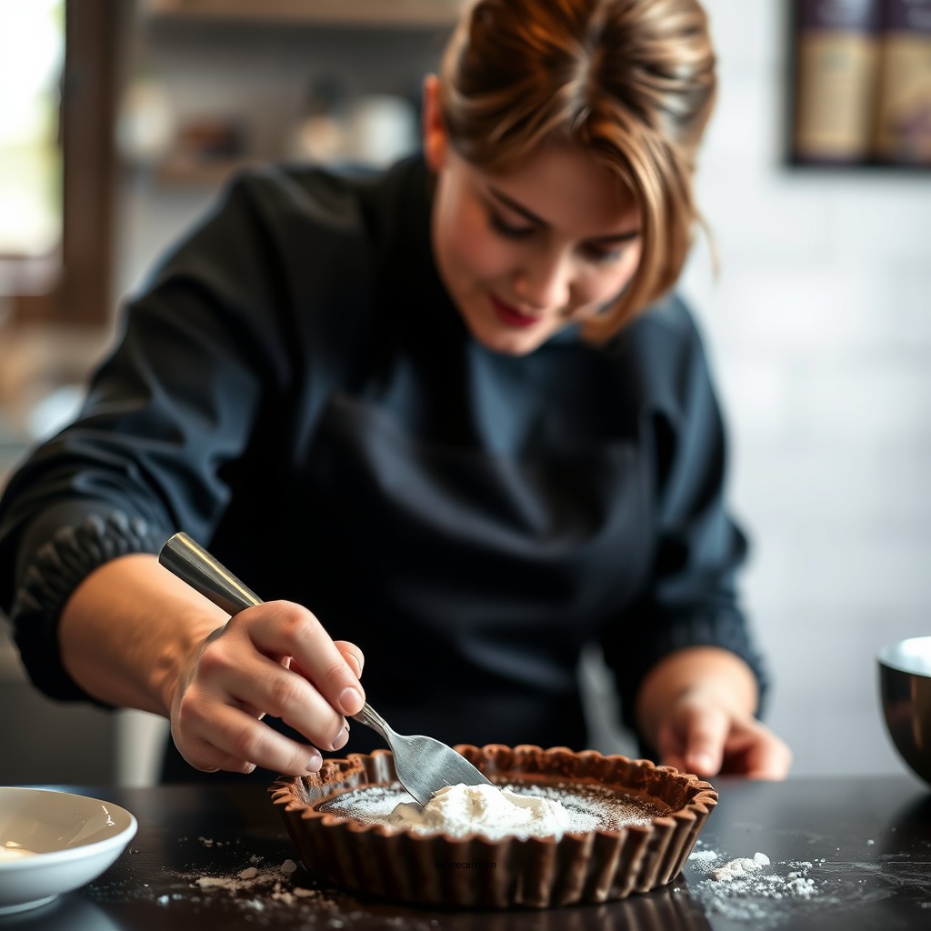 Preparing the Tart Crust - chocolate tart recipe