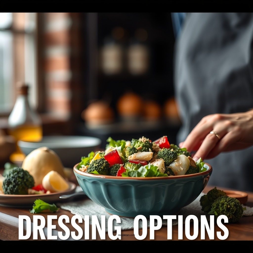 Dressing Options - christmas salad recipe with broccoli and cauliflower