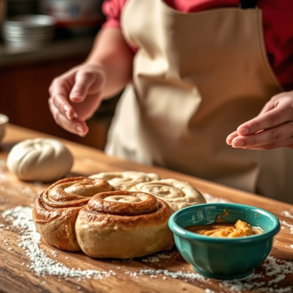 Preparing the Dough - cinnabon cinnamon rolls recipe