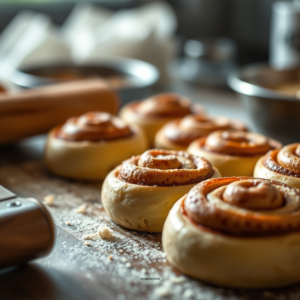 Rolling and Filling the Dough - cinnabon cinnamon rolls recipe