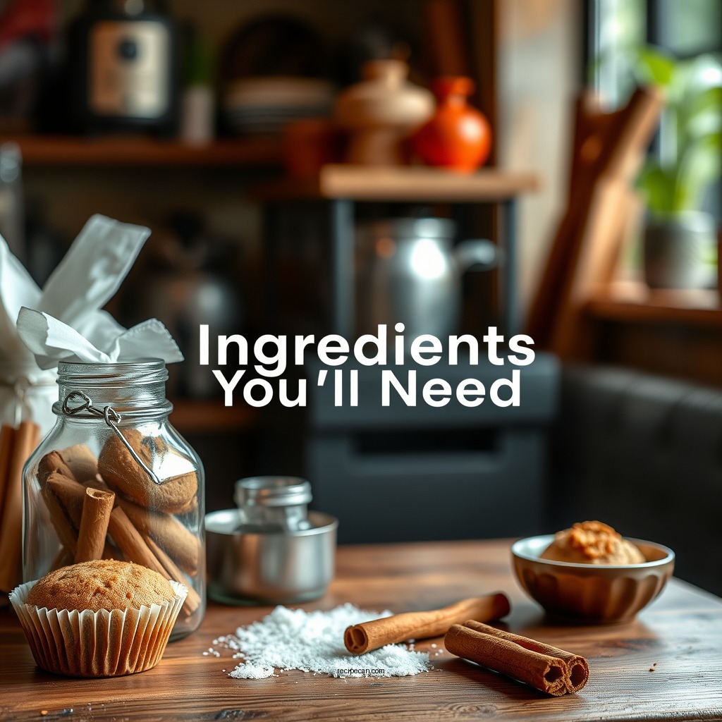 Ingredients You'll Need - cinnamon muffin recipe