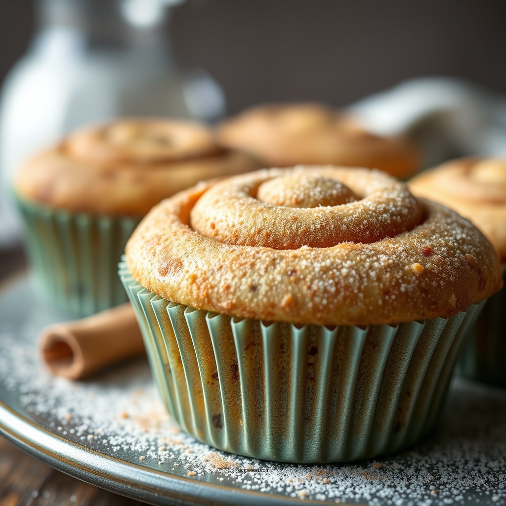 Adding the Cinnamon Sugar Swirl - cinnamon muffins recipe