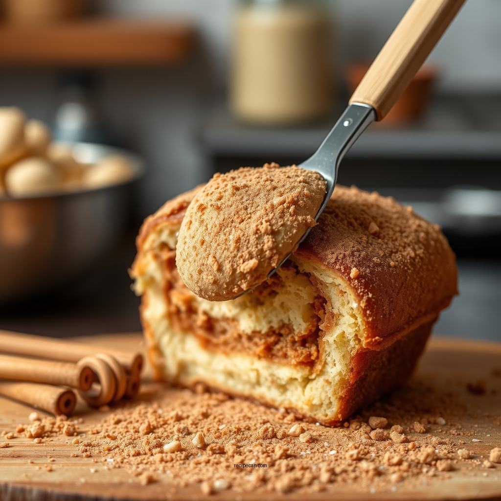 Making the Cinnamon Filling - cinnamon roll cake recipe