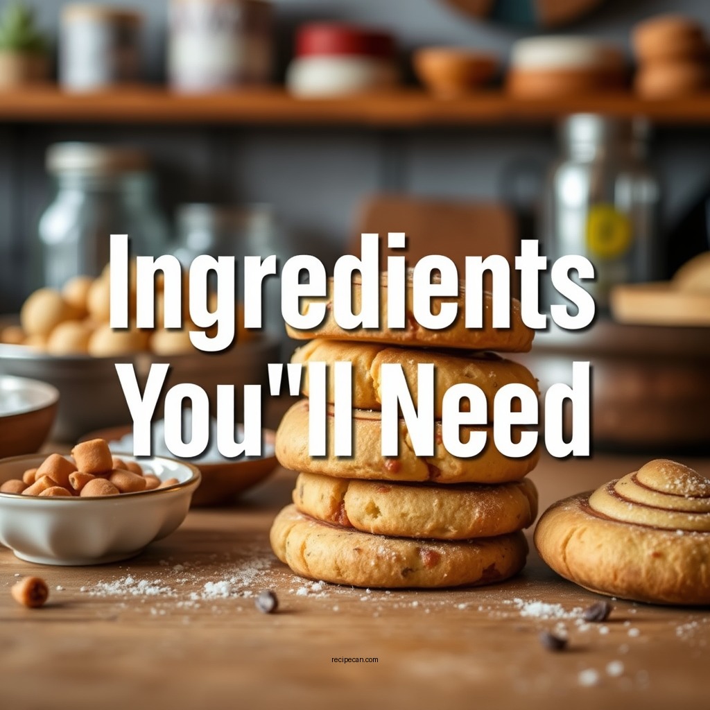 Ingredients You'll Need - cinnamon roll cookie recipe