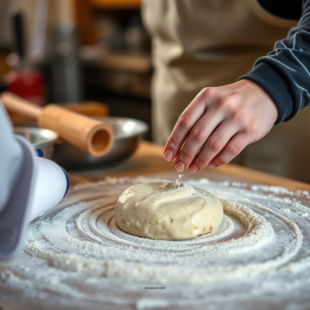 Preparing the Dough - cinnamon roll dough recipe