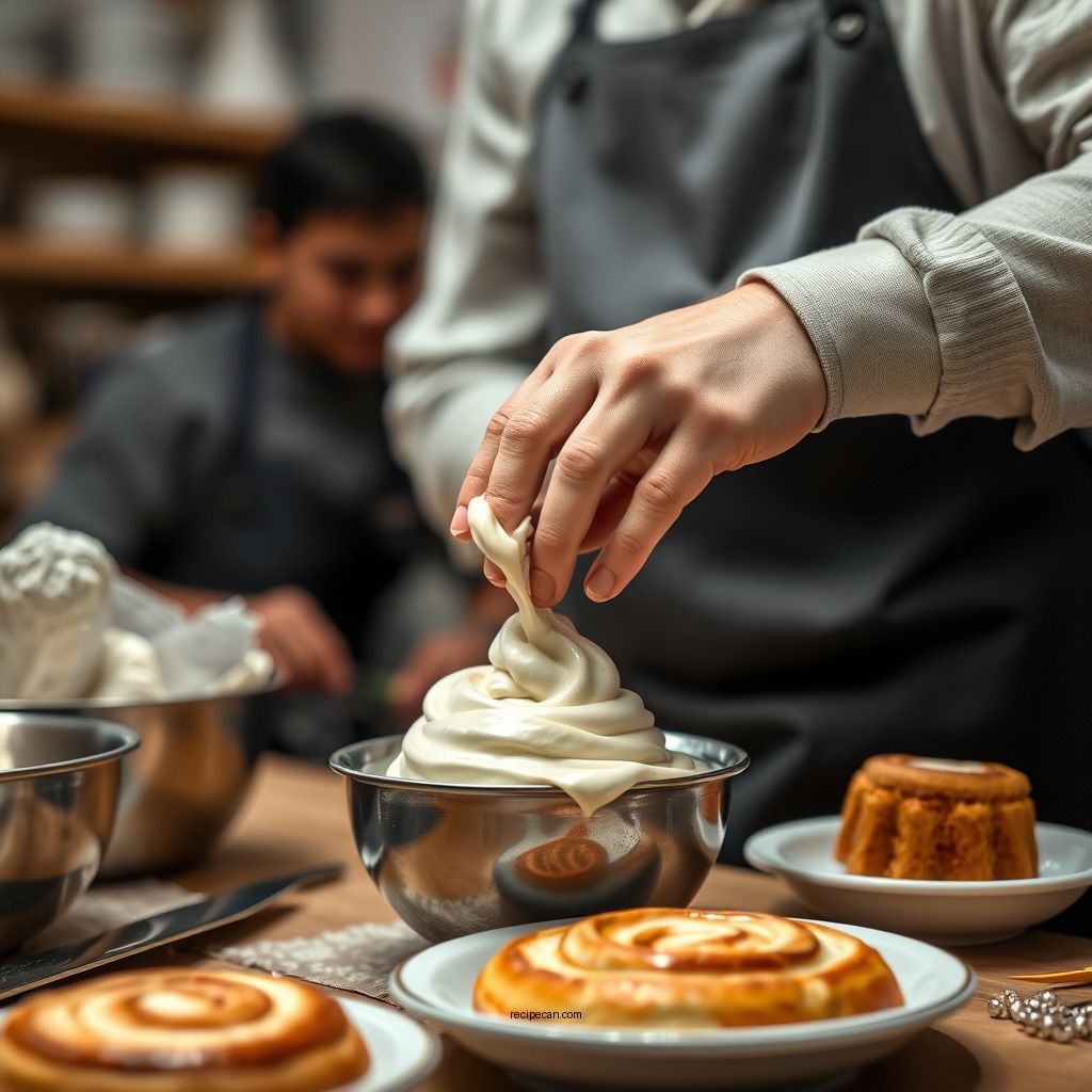 Steps to Make the Icing - cinnamon roll icing recipe no cream cheese