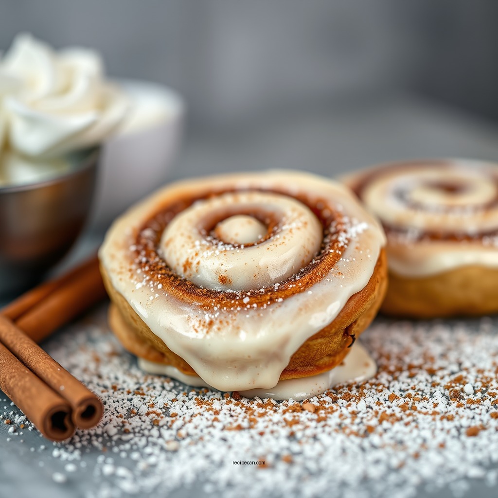 Creating the Cinnamon Swirl - cinnamon roll pancake recipe