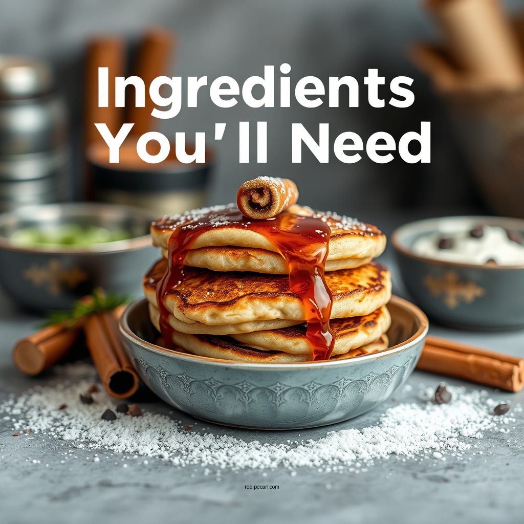 Ingredients You'll Need - cinnamon roll pancake recipe
