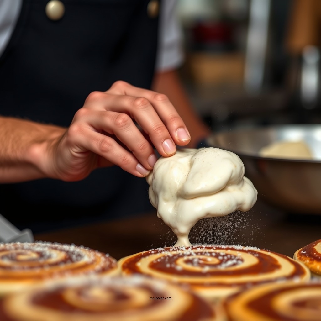 Step-by-Step Preparation - cinnamon roll pancake recipe