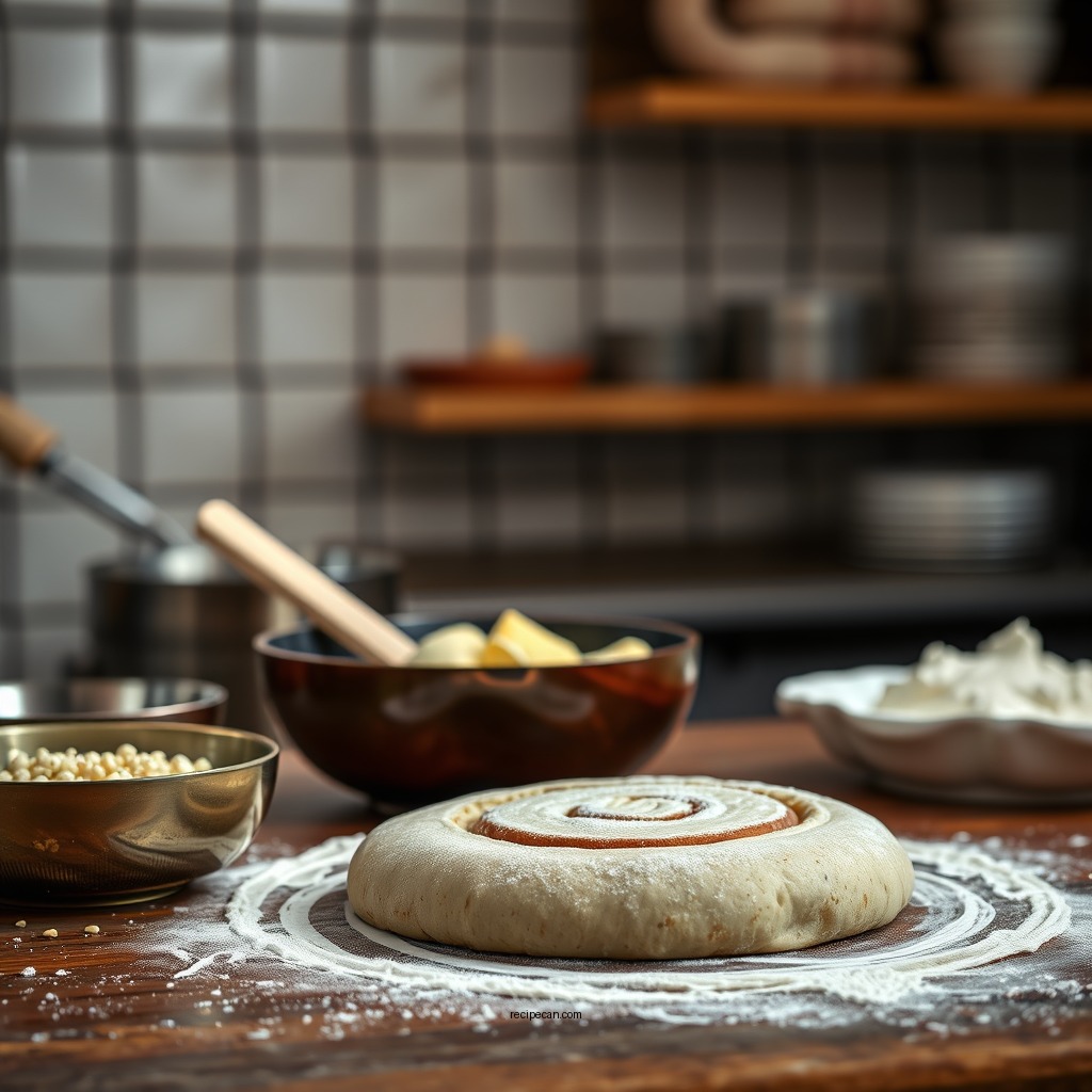 Prepare the Dough - cinnamon roll recipe no yeast