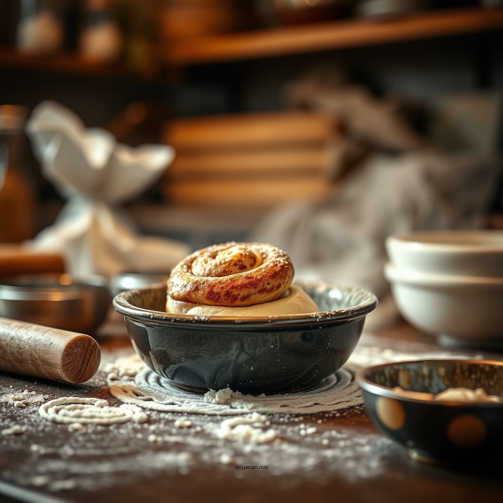 Preparing the Dough - cinnamon roll recipe with heavy cream