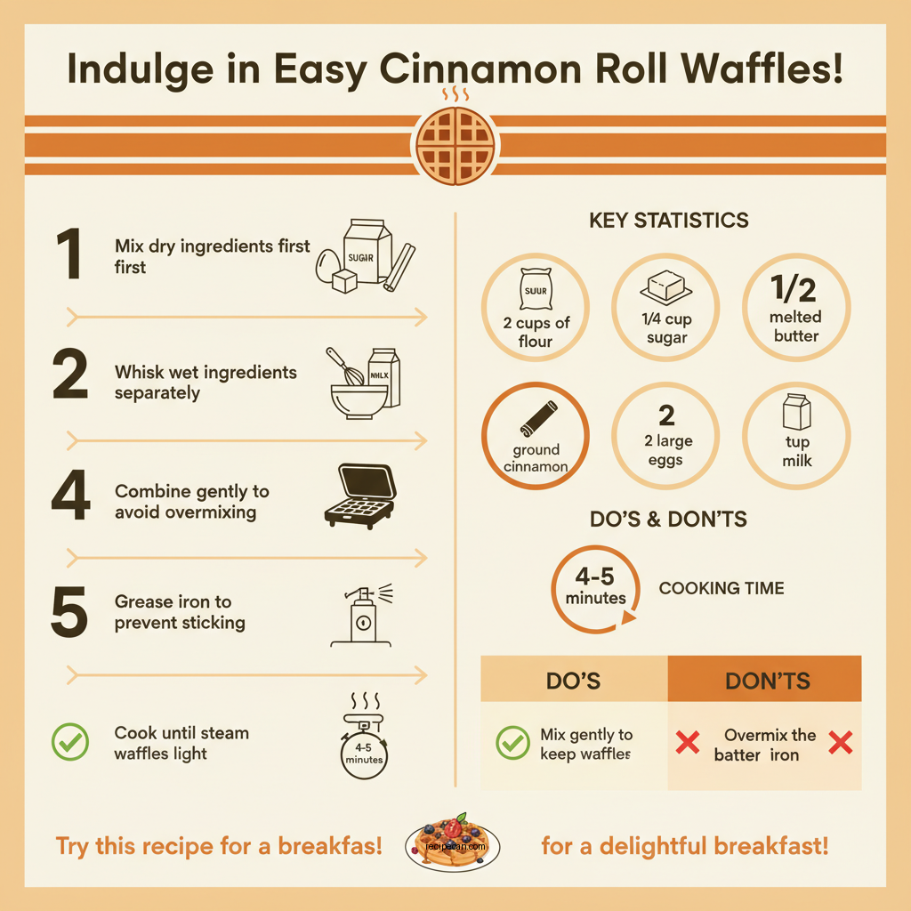 cinnamon roll waffle recipe - Data Infographic and Statistics