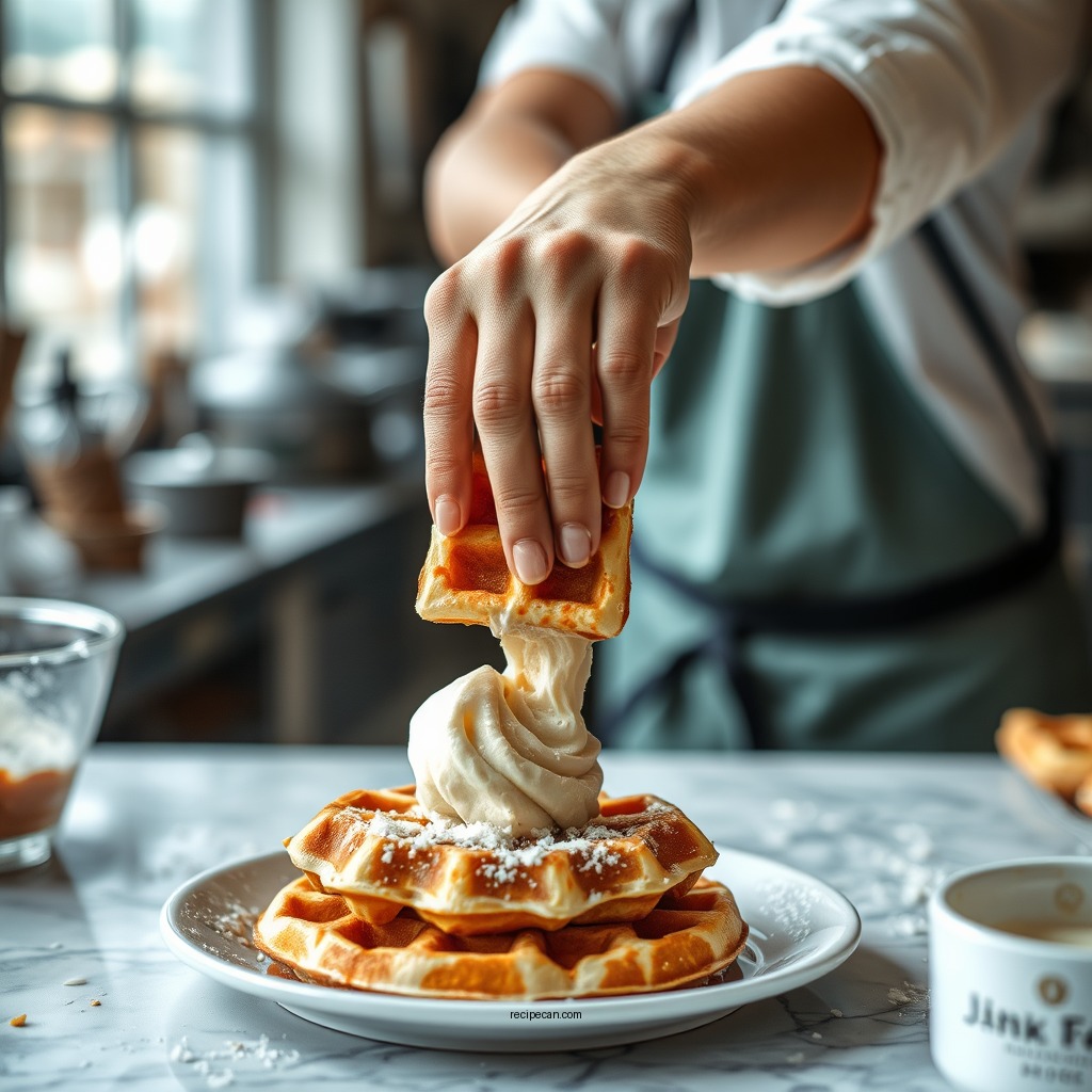 Preparation Steps for the Dough - cinnamon roll waffle recipe