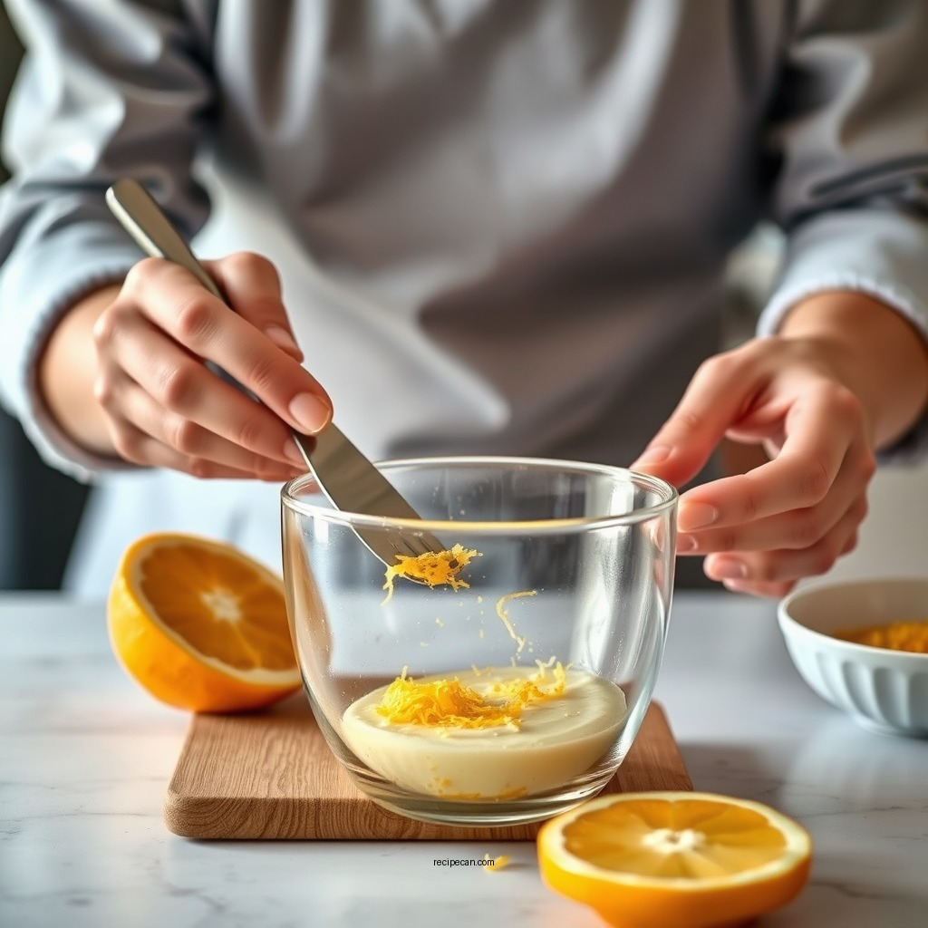 Preparing the Citrus Zest and Juice - citrus mousse recipe