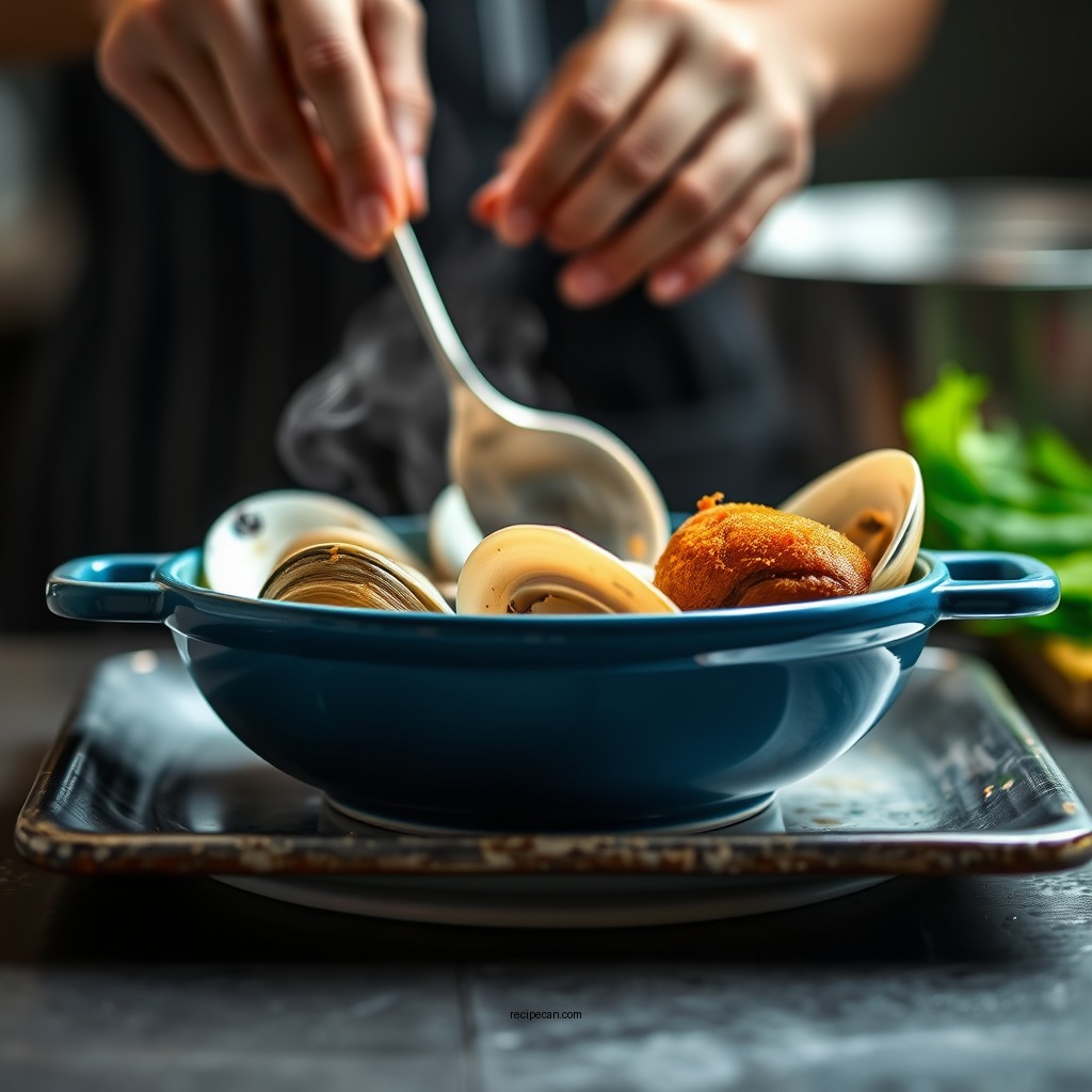 Preparing the Clams - clam sauce recipe