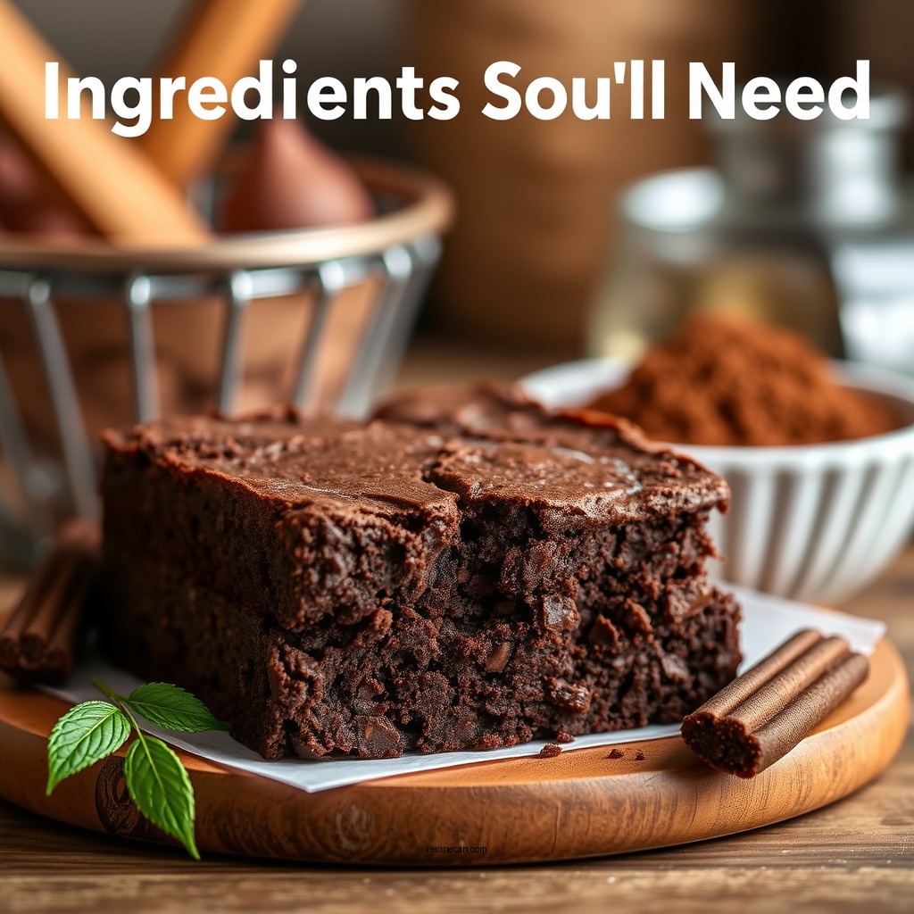 Ingredients You'll Need - cocoa powder brownie recipe