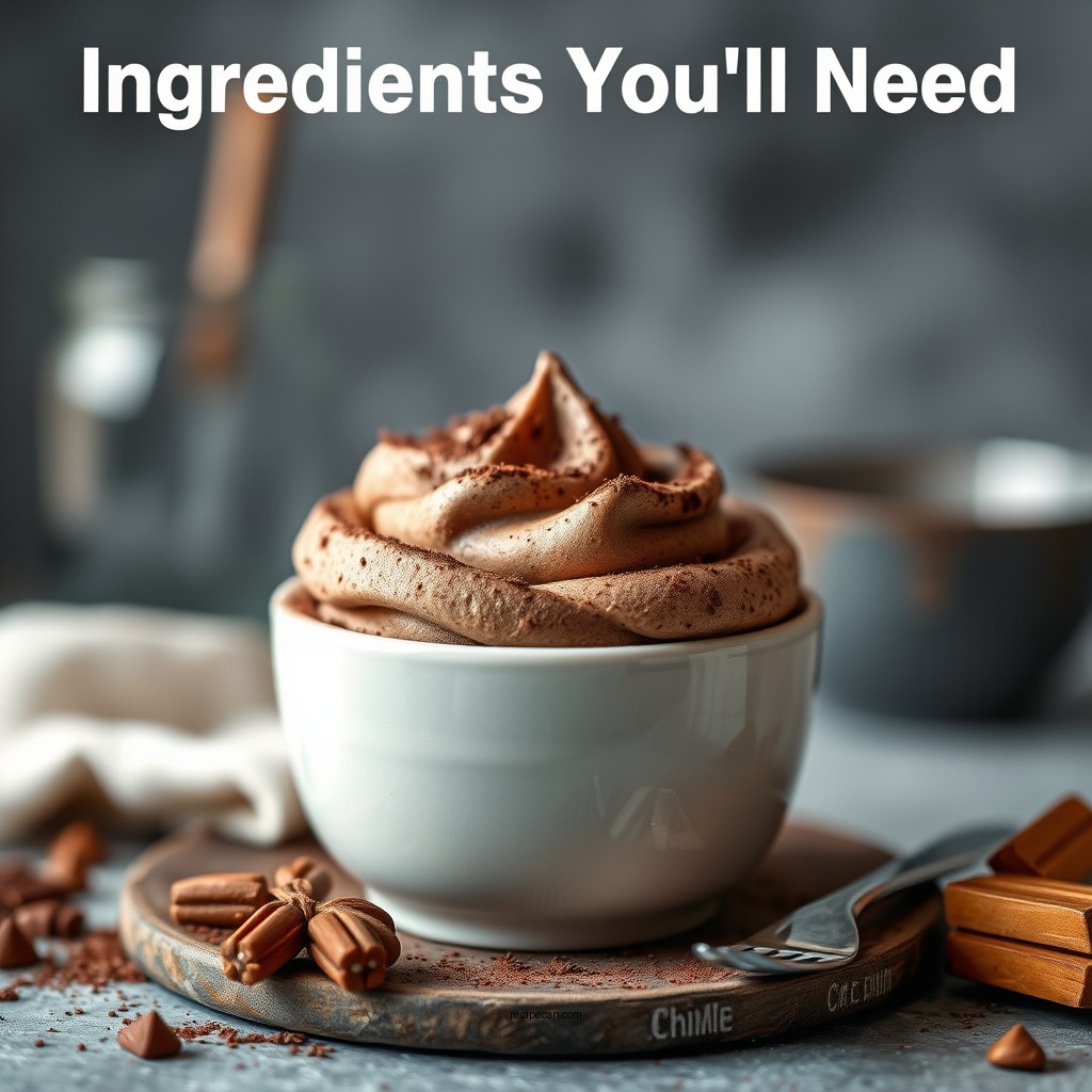 Ingredients You’ll Need - cocoa powder mousse recipe
