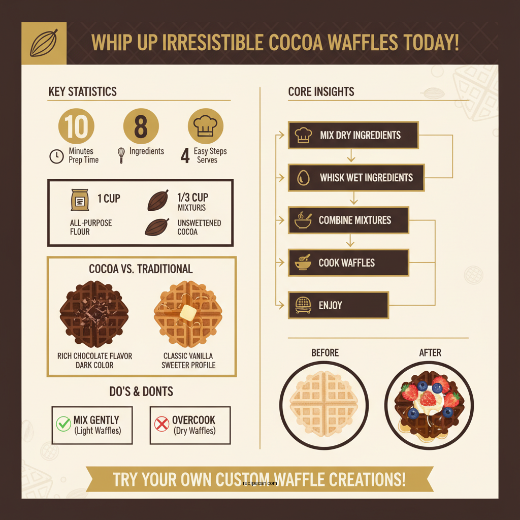 cocoa waffle recipe - Data Infographic and Statistics