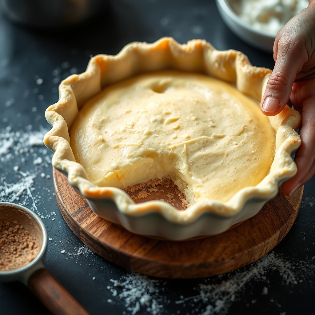 Preparing the Pie Crust - coconut custard pie recipe easy