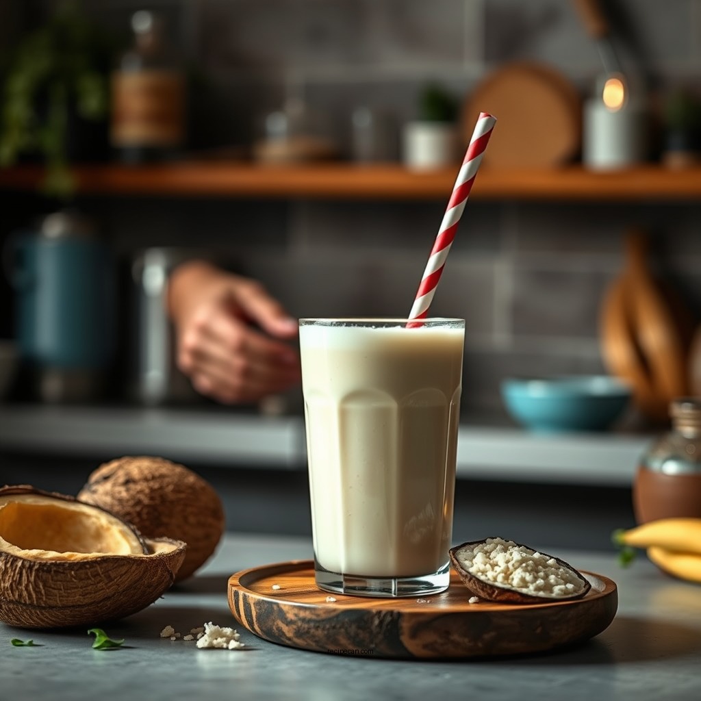 Preparing Your Smoothie - coconut milk smoothie recipe