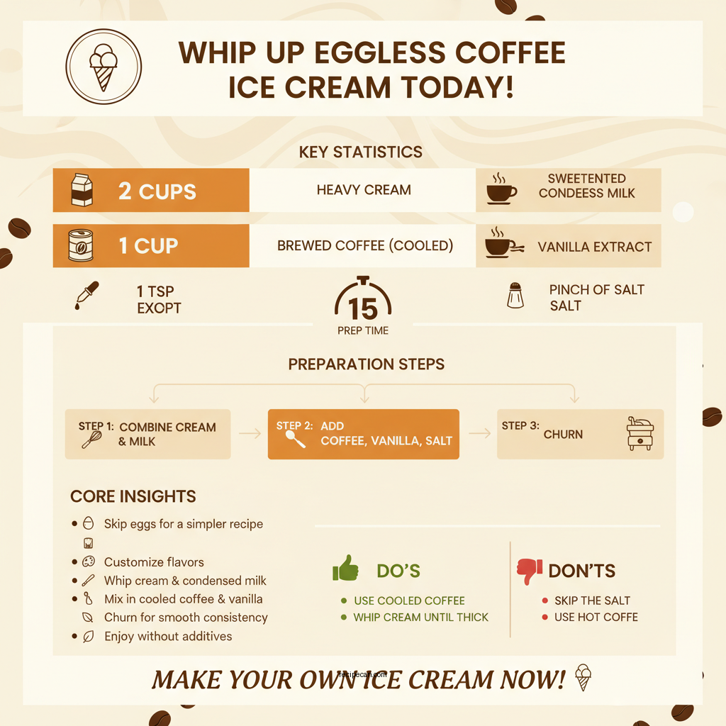 coffee ice cream recipe without eggs - Data Infographic and Statistics