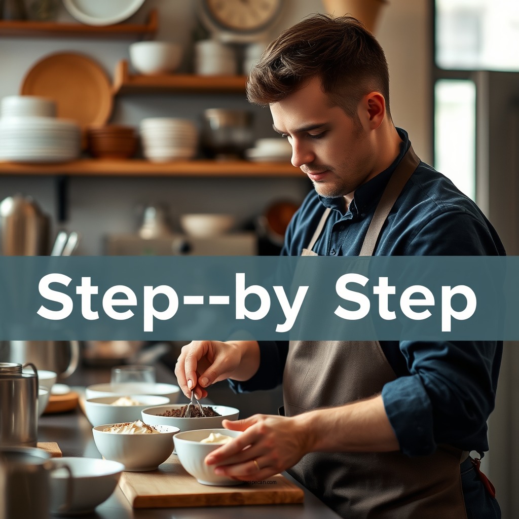 Step-by-Step Preparation - coffee mousse recipe