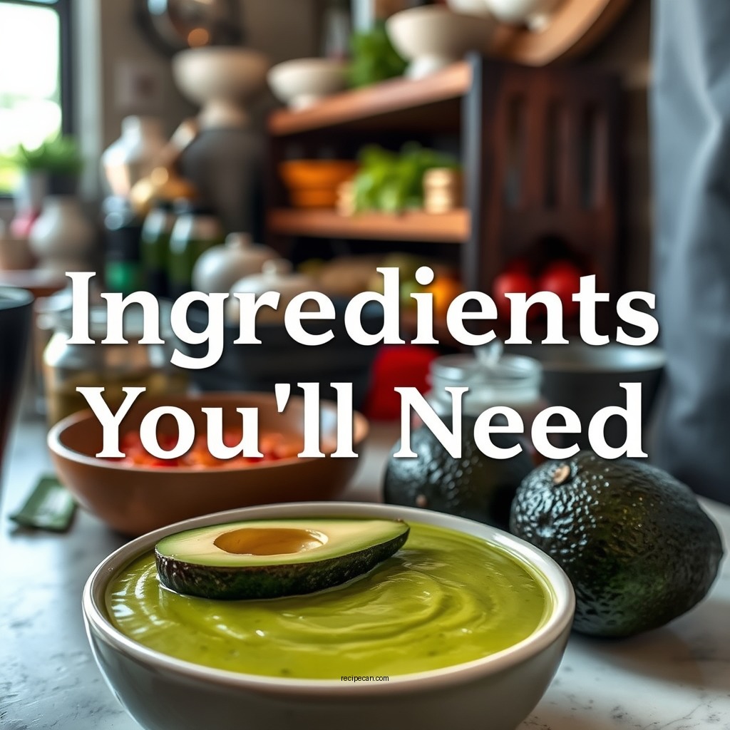 Ingredients You'll Need - cold avocado soup recipe