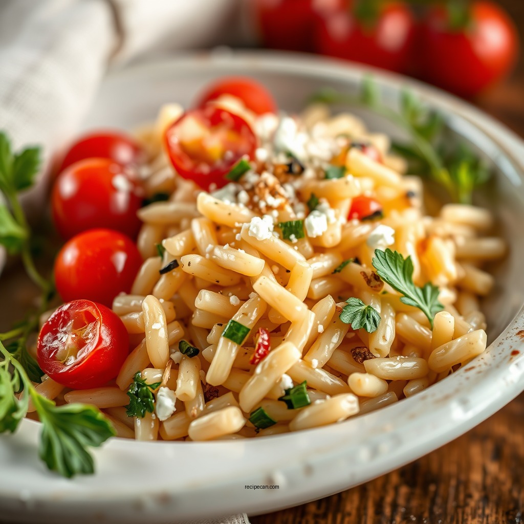 Mediterranean Twist on Orzo Salad - cold orzo salad with mayo recips